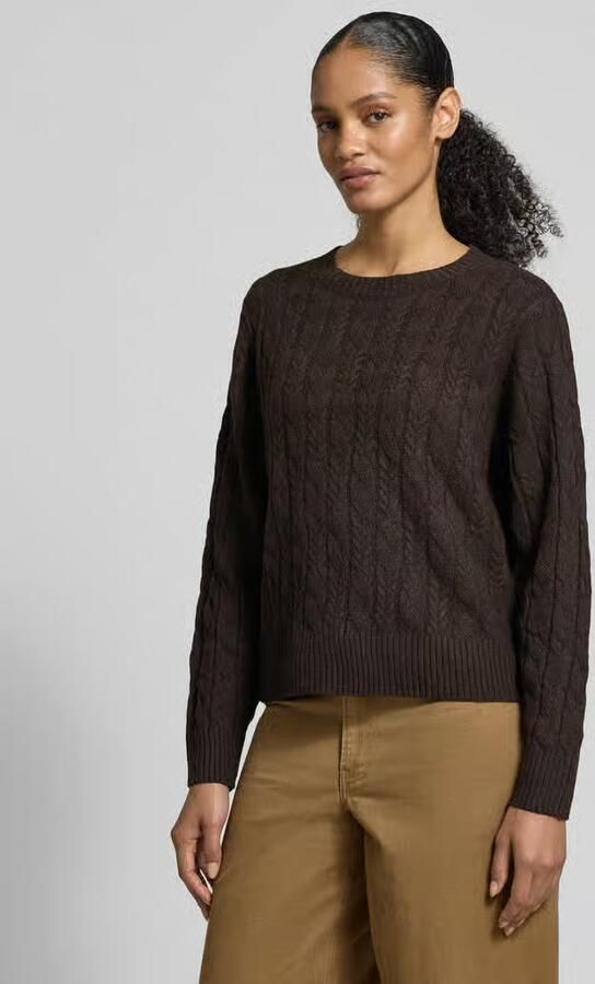 Vero Moda Regular fit gebreide pullover met kabelpatroon model 'ARIES' - Foto 3