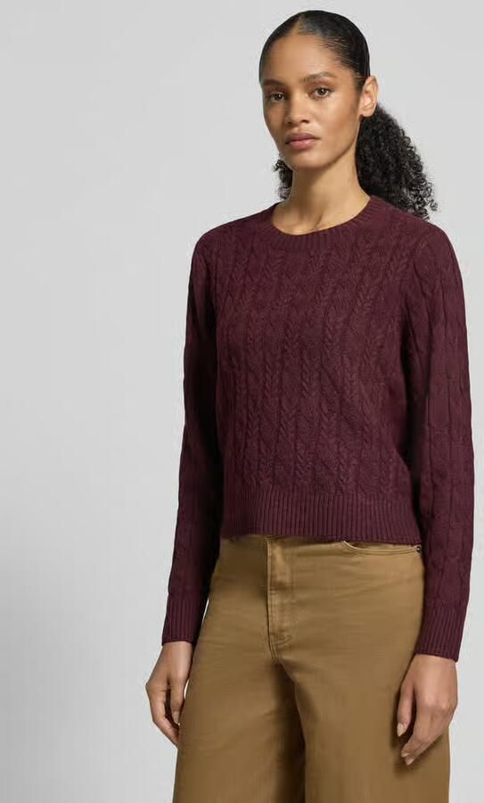 Vero Moda Regular fit gebreide pullover met kabelpatroon model 'ARIES' - Foto 5
