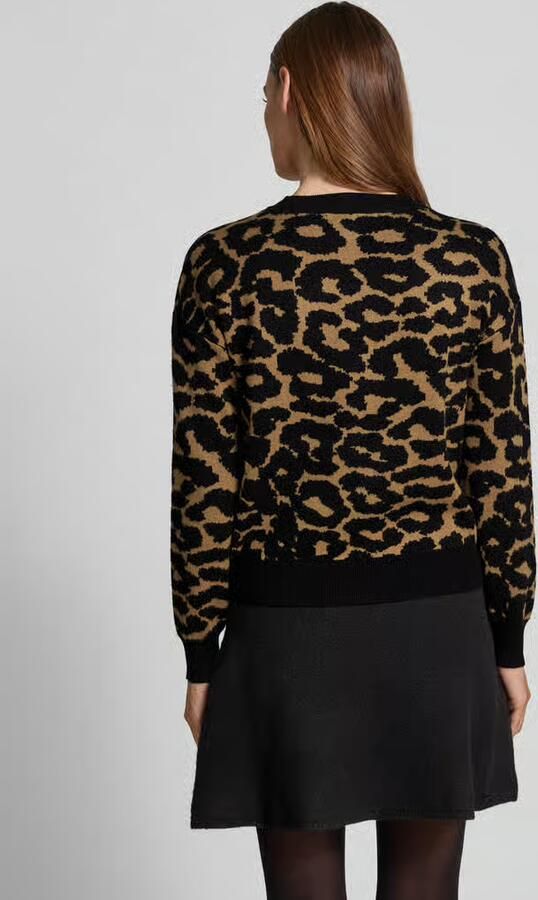 Vero Moda Regular fit gebreide pullover van viscosemix model 'SILJEANIMAL' - Foto 6