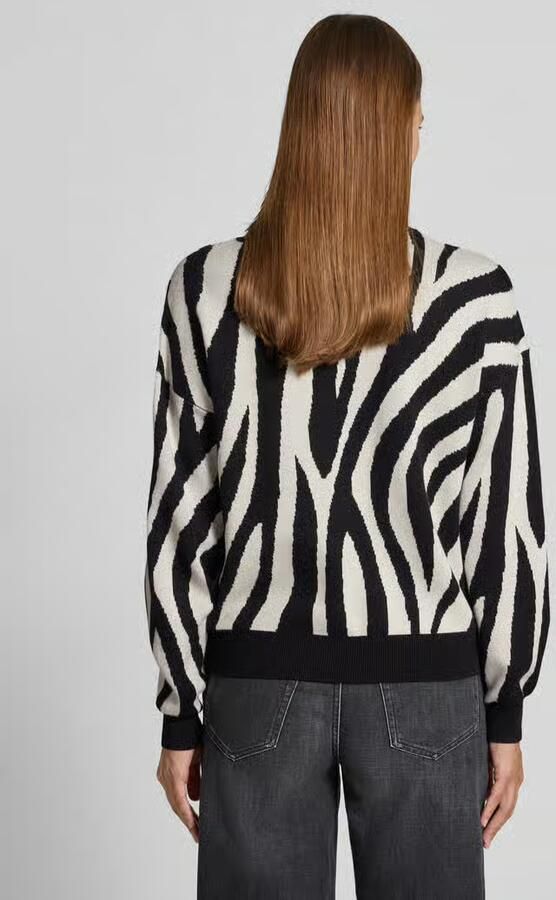 Vero Moda Regular fit gebreide pullover van viscosemix model 'SILJEANIMAL' - Foto 2