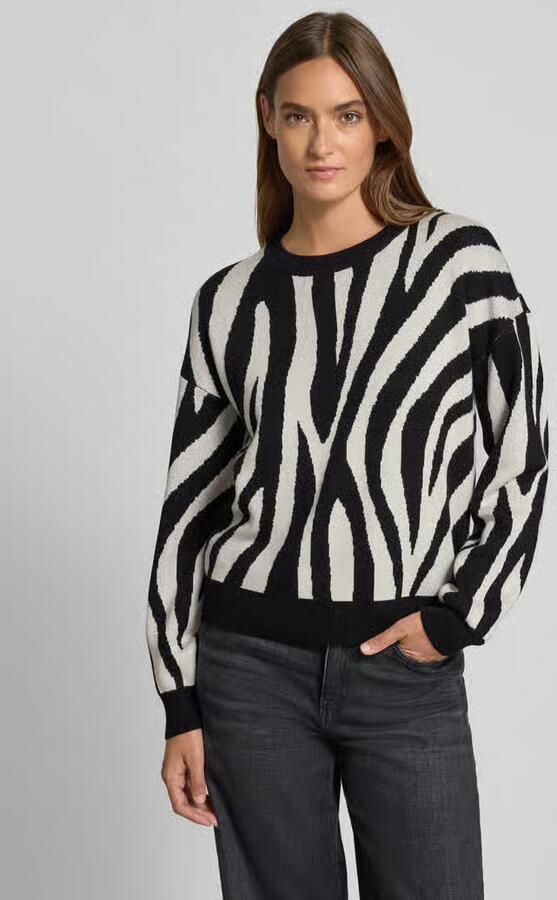 Vero Moda Regular fit gebreide pullover van viscosemix model 'SILJEANIMAL' - Foto 3