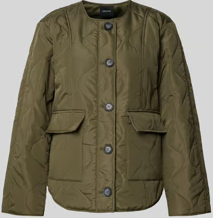 Vero Moda Regular fit gewatteerd jack met klepzakken model 'MILLIE'