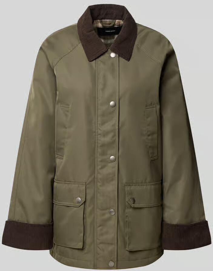 Vero Moda Regular fit gewatteerd jack met platte kraag model 'WALES'