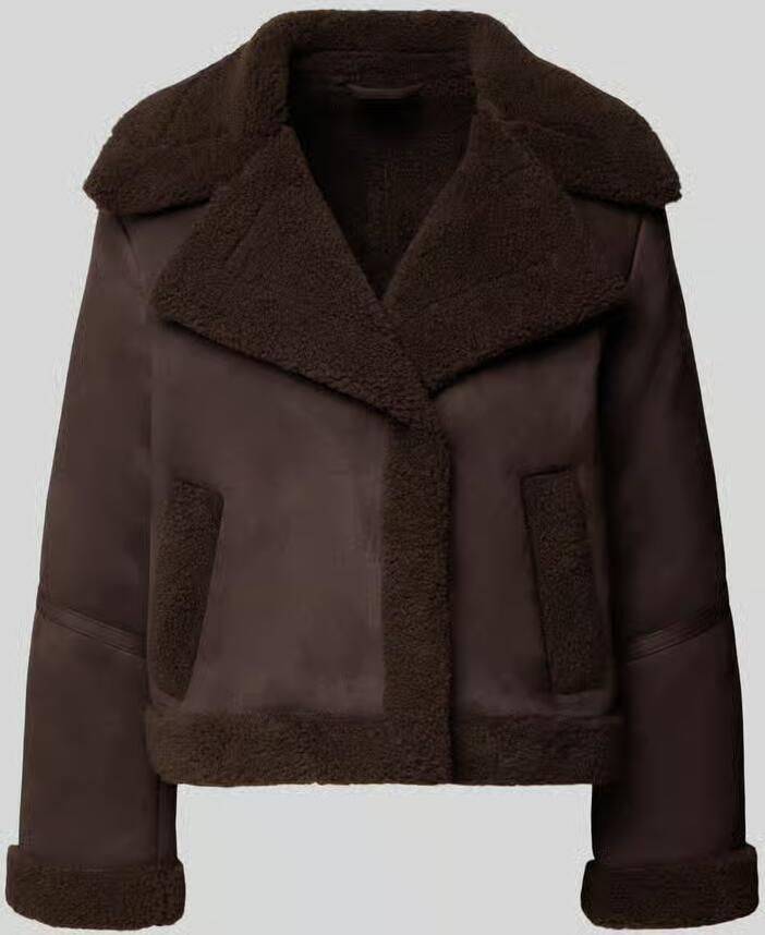 Vero Moda Regular fit jack in leerlook met voering van teddybont model 'HARPER' - Foto 2