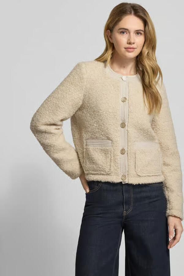 Vero Moda Regular fit jack van teddybont met doorgestikte garnering model 'ESPRESSO' - Foto 3
