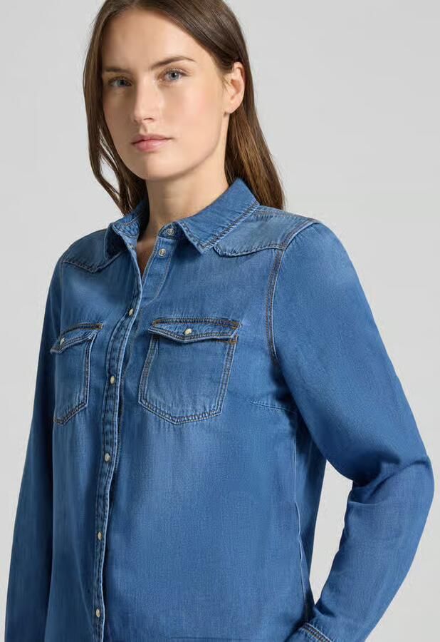 Vero Moda Regular fit jeansblouse van puur katoen model 'MARIA' - Foto 2