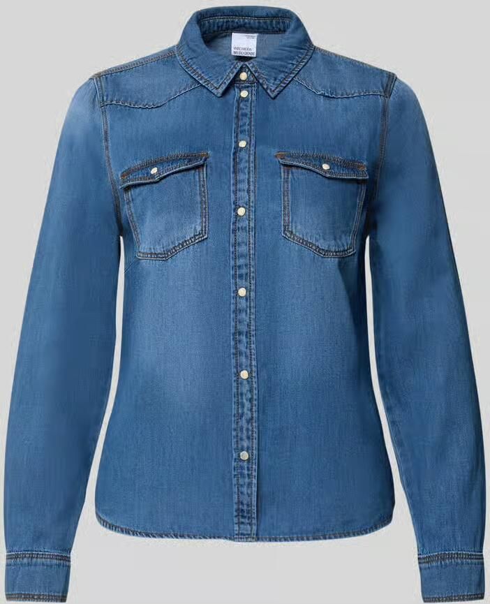 Vero Moda Regular fit jeansblouse van puur katoen model 'MARIA'