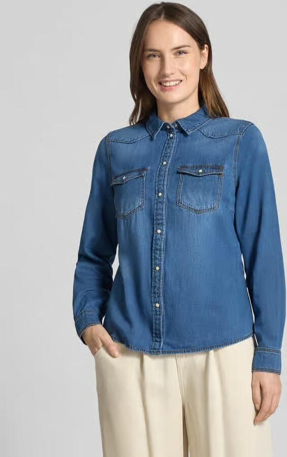 Vero Moda Regular fit jeansblouse van puur katoen Model 'MARIA' - Foto 4