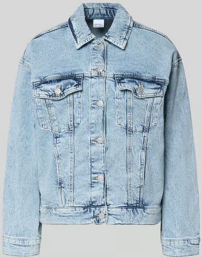 Vero Moda Regular fit jeansjack van katoenmix met fly-away-kraag model 'TESSA' - Foto 5