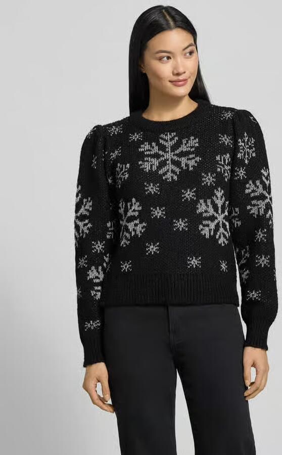 Vero Moda Regular fit kersttrui met all-over motief model 'NEWSNOWFROST' - Foto 2