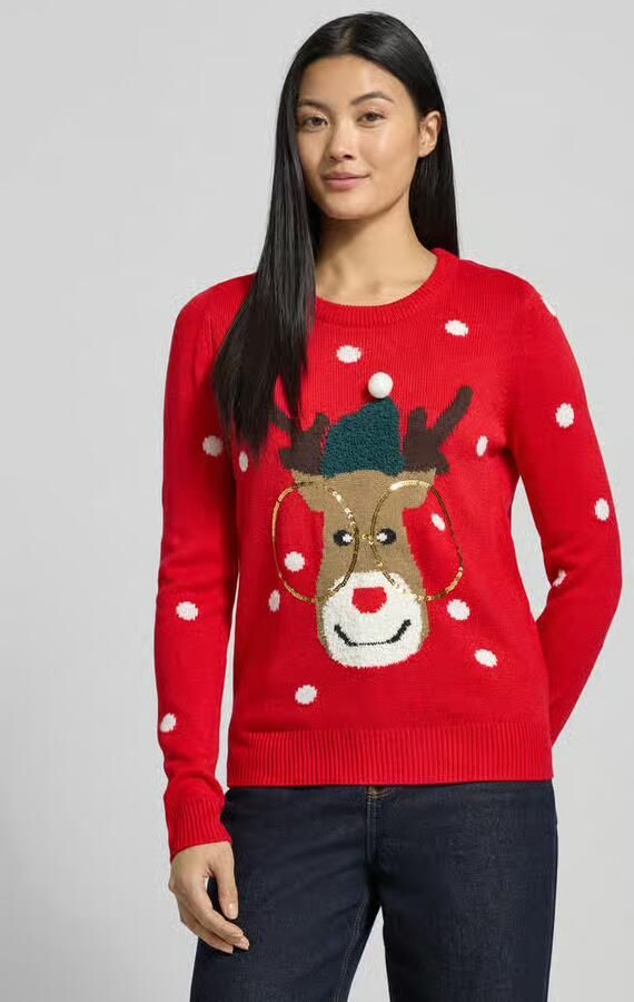 Vero Moda Regular fit kersttrui met paillettenmotief model 'TINSEL' - Foto 2