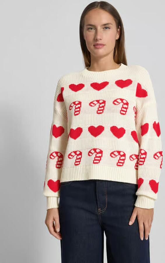 Vero Moda Regular fit kersttrui met ronde hals model 'CANDYHEARTS' - Foto 2