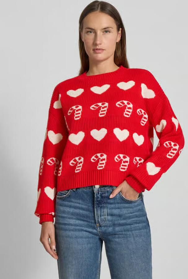 Vero Moda Regular fit kersttrui met ronde hals model 'CANDYHEARTS' - Foto 2