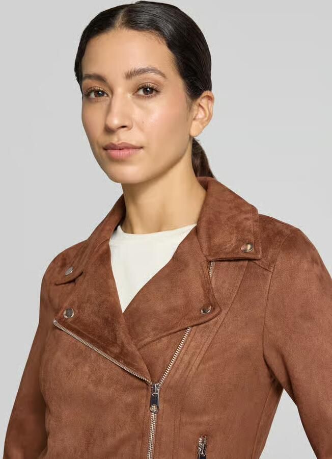Vero Moda Regular fit kunstleren jack met riempjes aan de romp model 'JOSE' - Foto 2
