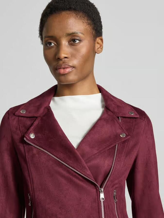 Vero Moda Regular fit kunstleren jack met riempjes aan de romp model 'JOSE' - Foto 2