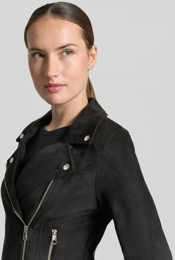 Vero Moda Regular fit kunstleren jack met riempjes aan de romp model 'JOSE' - Foto 2
