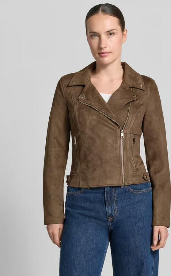 Vero Moda Regular fit kunstleren jack met riempjes aan de romp model 'JOSE' - Foto 5