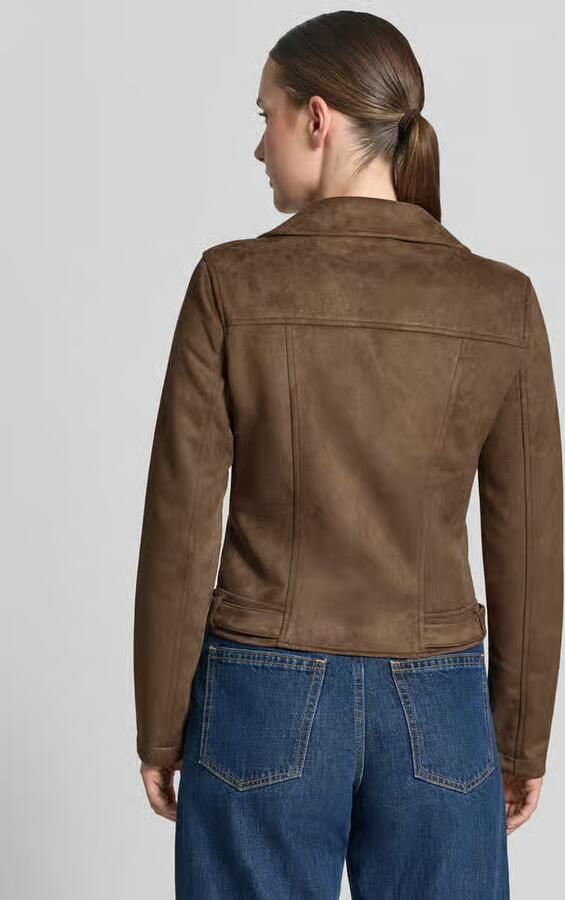 Vero Moda Regular fit kunstleren jack met riempjes aan de romp model 'JOSE' - Foto 4