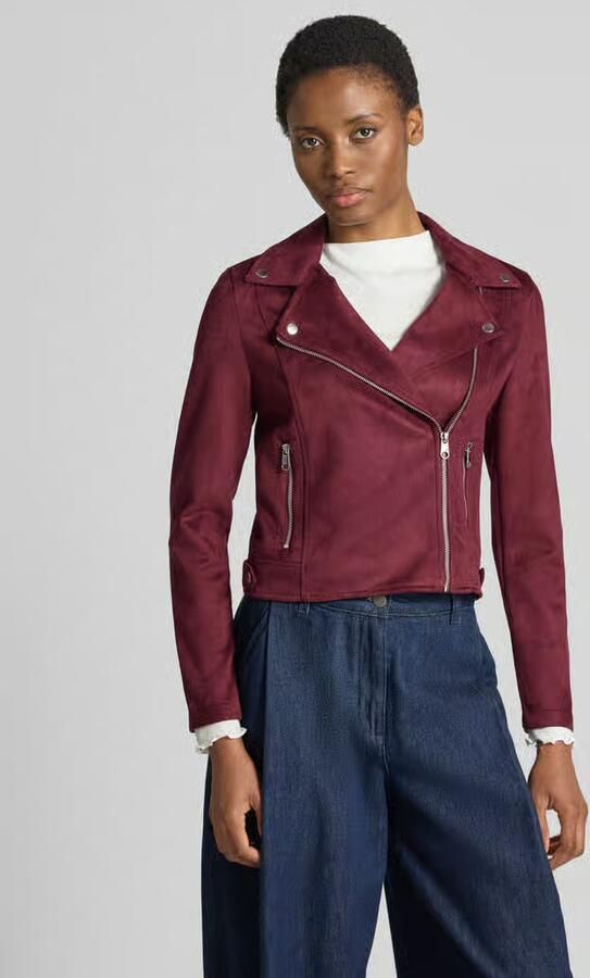 Vero Moda Regular fit kunstleren jack met riempjes aan de romp model 'JOSE' - Foto 2
