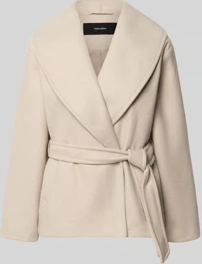 Vero Moda Regular fit lange jas met strikceintuur model 'ANNE' - Foto 2
