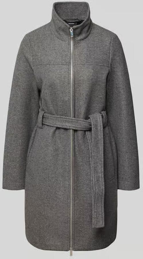 Vero Moda Regular fit lange jas met tailleriem