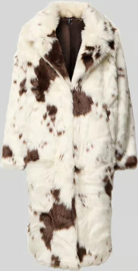 Vero Moda Regular fit lange jas van imitatiebont met all-over motief model 'CRYSTAL' - Foto 2