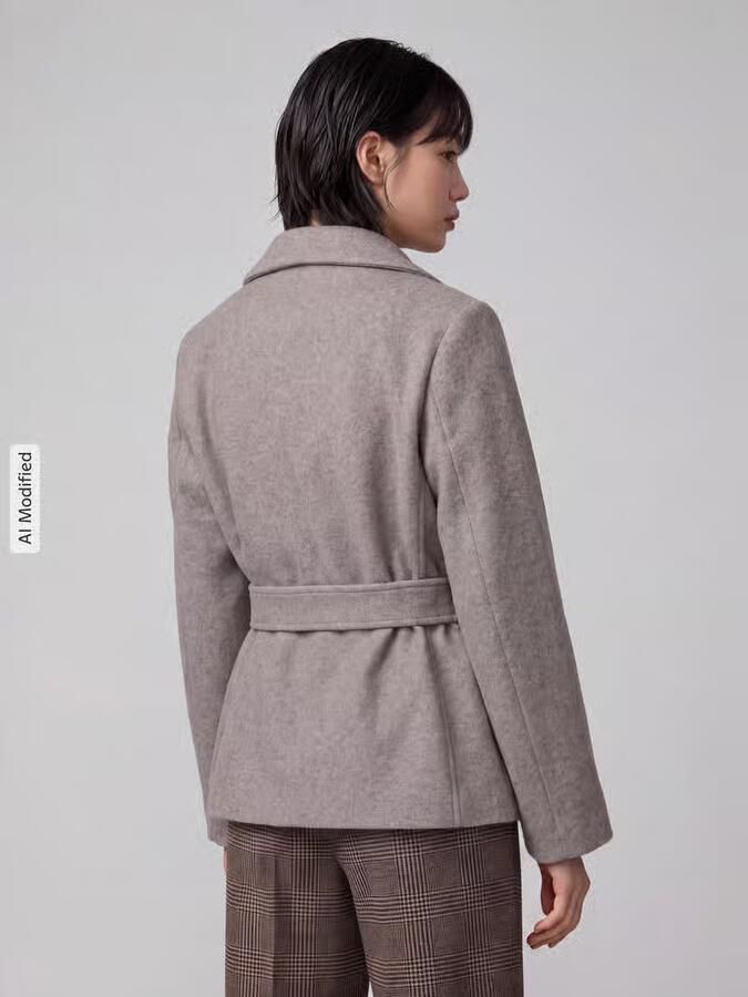 Vero Moda Regular fit lange jas van imitatiebont met strikceintuur model 'FORTUNEMAJA' - Foto 3