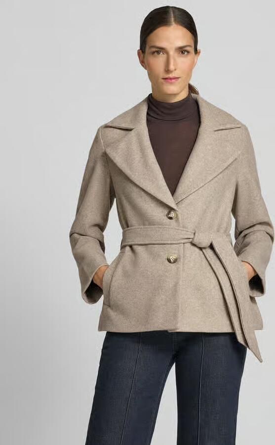 Vero Moda Regular fit lange jas van imitatiebont met strikceintuur model 'FORTUNEMAJA' - Foto 2