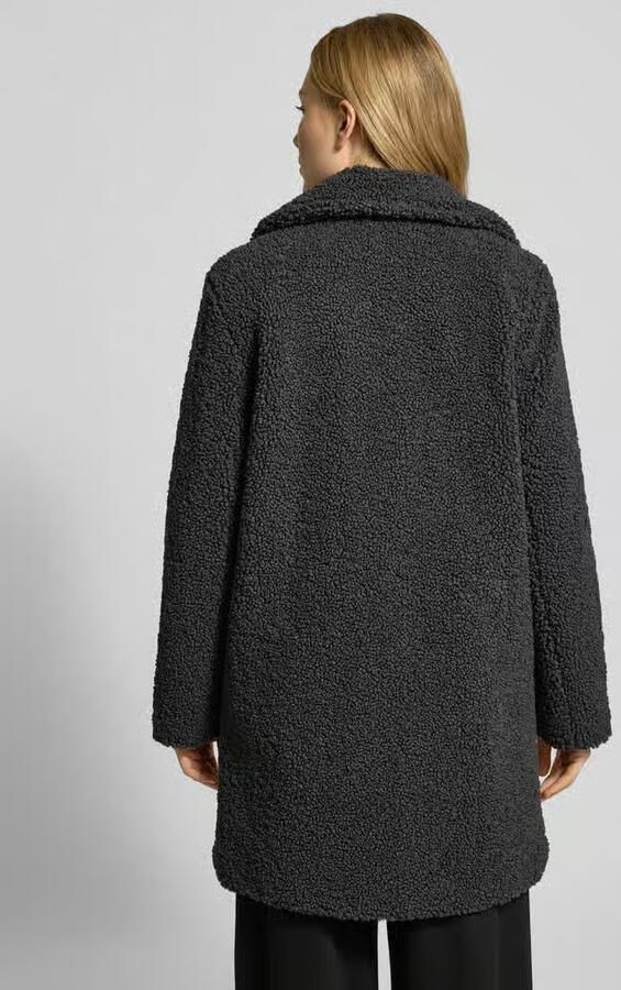 Vero Moda Regular fit lange jas van teddybont met platte kraag model 'KYLIE' - Foto 7