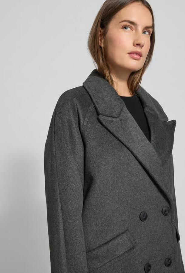 Vero Moda Regular fit lange wollen jas met dubbele knoopsluiting model 'HARPER' - Foto 2