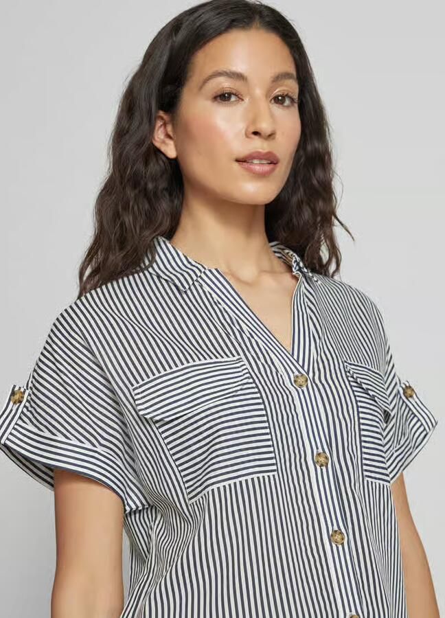 Vero Moda Regular fit overhemdblouse van pure viscose model 'BUMPY' - Foto 7