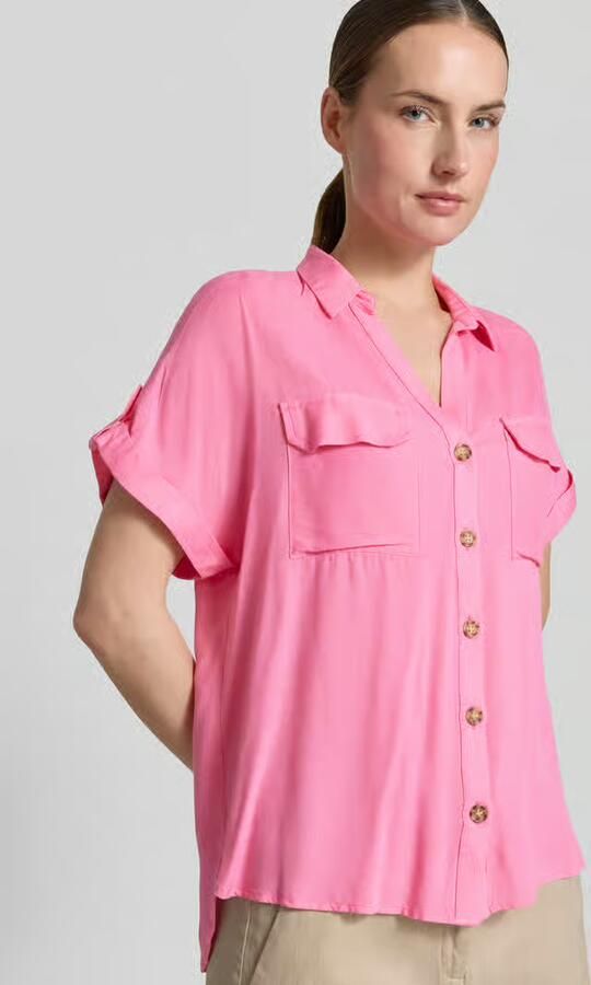 Vero Moda regular fit overhemdblouse van pure viscose model 'BUMPY'