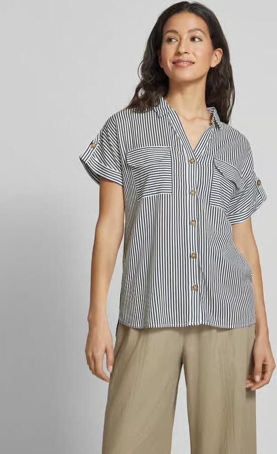 Vero Moda Regular fit overhemdblouse van pure viscose model 'BUMPY' - Foto 11