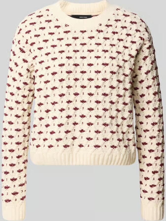 Vero Moda Regular fit pullover met bouclé-structuuroptiek model 'VMSHARON'