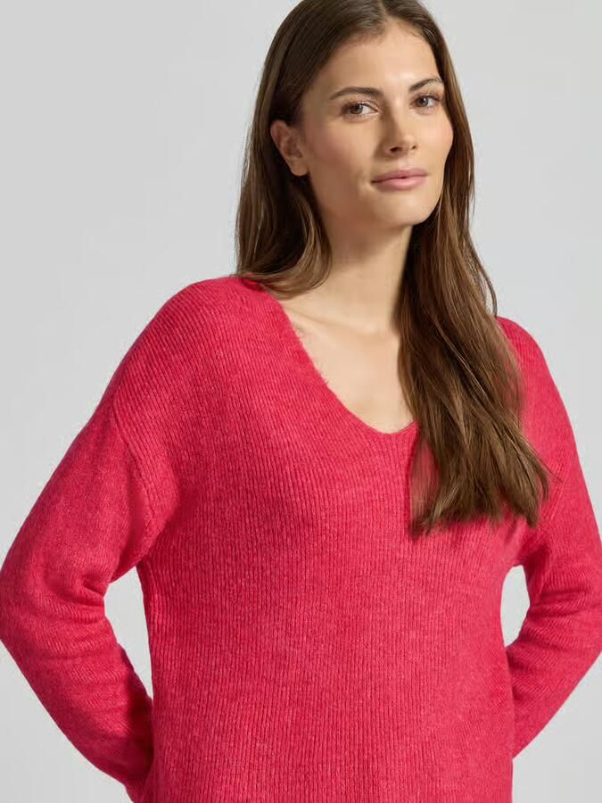 Vero Moda Regular fit pullover met V-hals model 'CREWLEFILE' - Foto 2