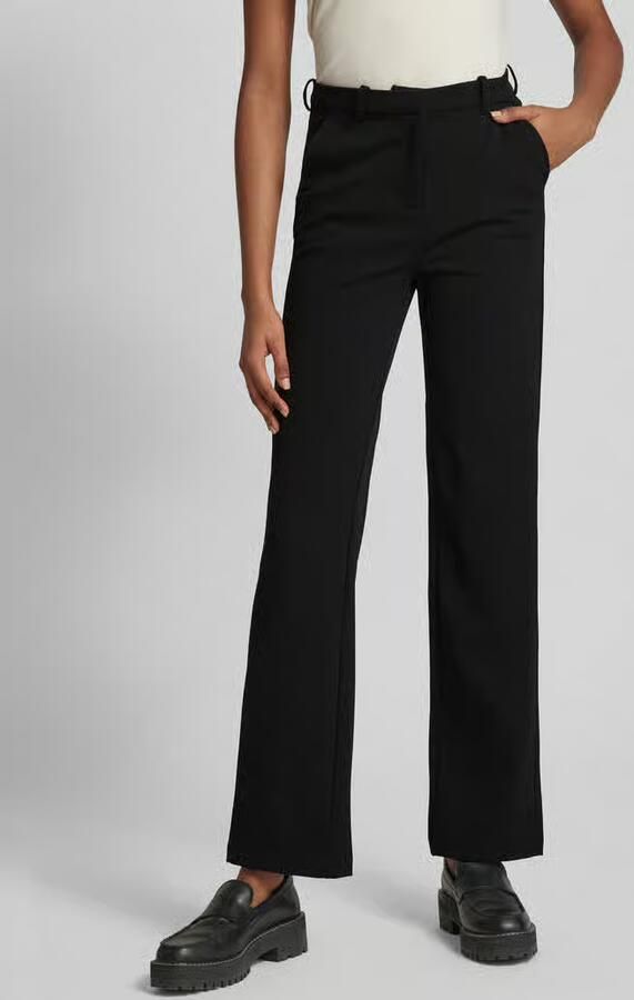 Vero Moda Regular fit stoffen broek met ceintuurlussen model 'ZAMIRA' - Foto 5