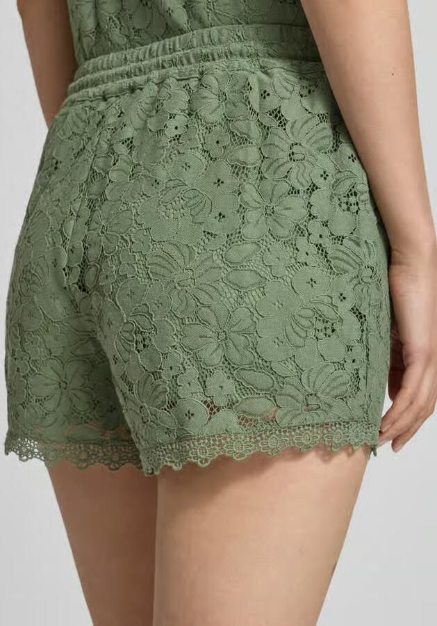 Vero Moda regular fit sweatshorts met kant model 'HONEY' - Foto 2