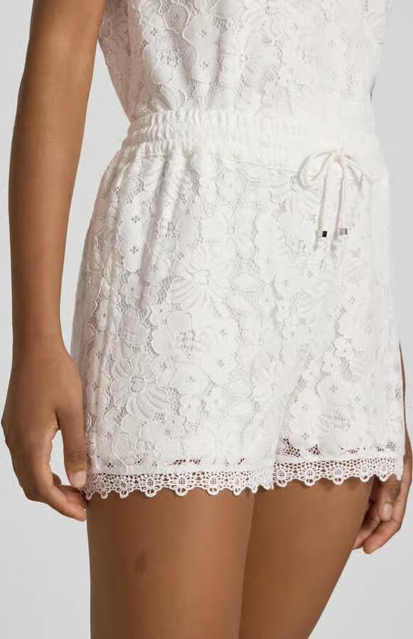 Vero Moda regular fit sweatshorts met kant model 'HONEY' - Foto 2