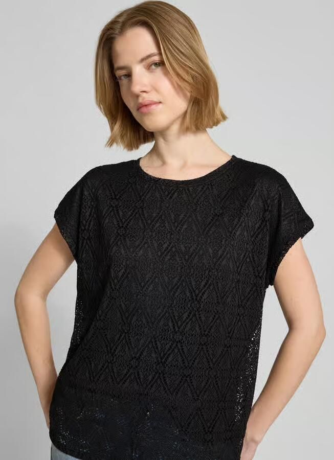 Vero Moda Regular fit T-shirt in ajourbreisel-look model 'MAYA' - Foto 7
