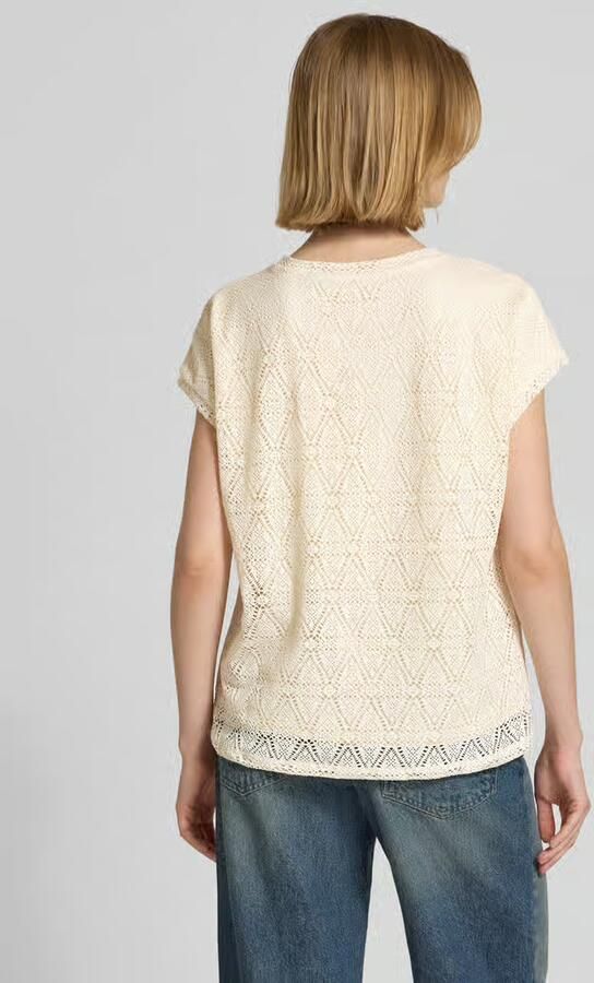 Vero Moda Regular fit T-shirt in ajourbreisel-look model 'MAYA'