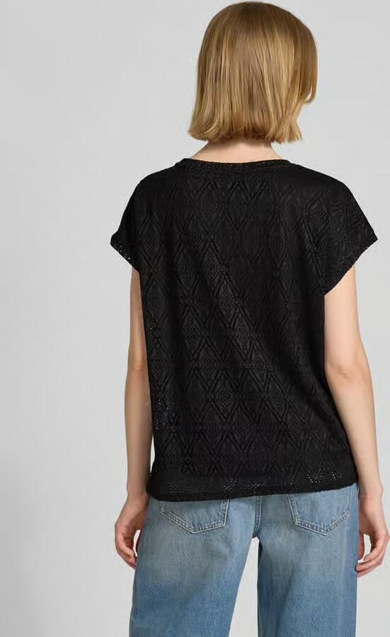Vero Moda Regular fit T-shirt in ajourbreisel-look model 'MAYA' - Foto 8