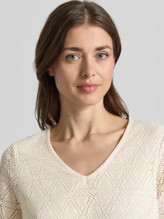 Vero Moda Regular fit T-shirt met etskanteffect model 'MAYA' - Foto 4