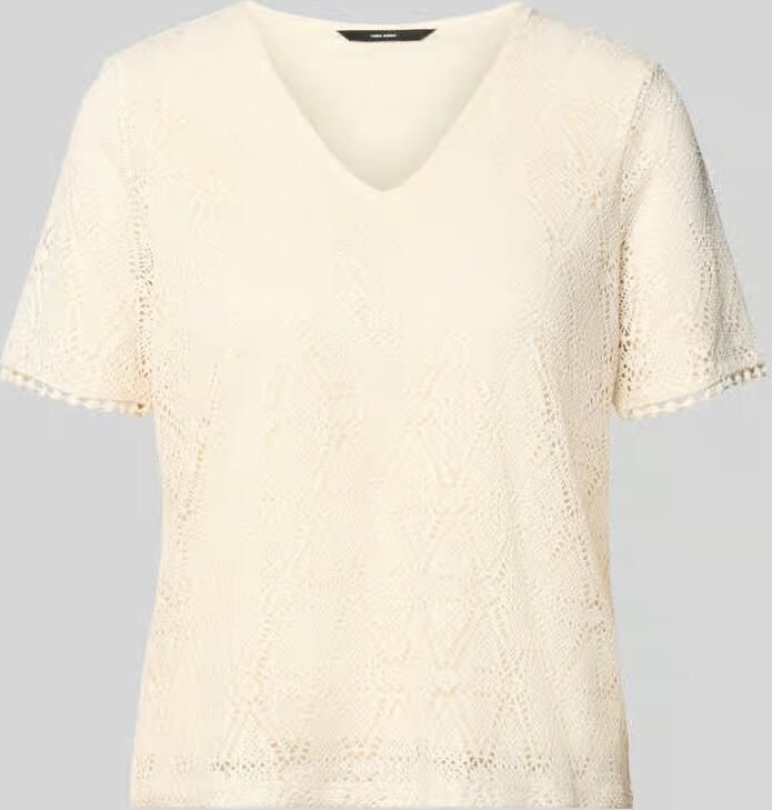 Vero Moda Regular fit T-shirt met etskanteffect model 'MAYA' - Foto 5