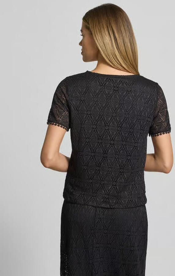 Vero Moda Regular fit T-shirt met etskanteffect model 'MAYA'
