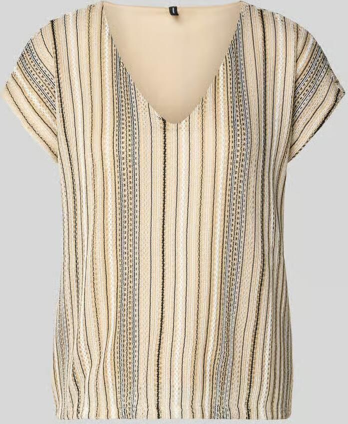 Vero Moda regular fit T-shirt met ajourpatroon model 'DEMI' - Foto 2