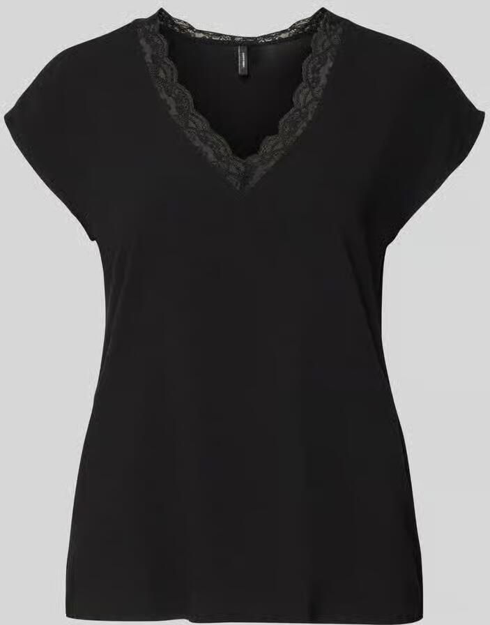 Vero Moda Regular fit T-shirt met kanten kraag model 'BELLA' - Foto 2