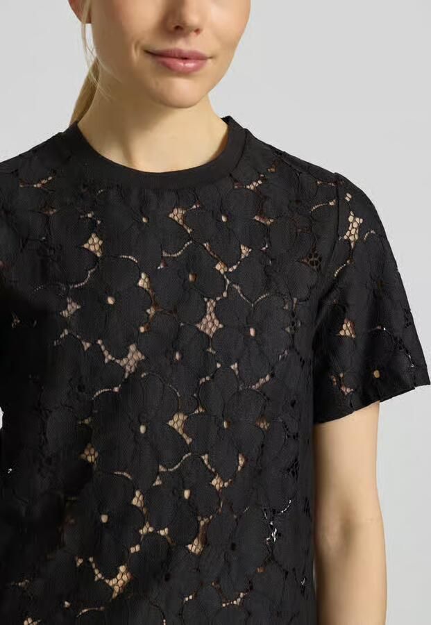 Vero Moda regular fit T-shirt van kant model 'SALLIE' - Foto 2