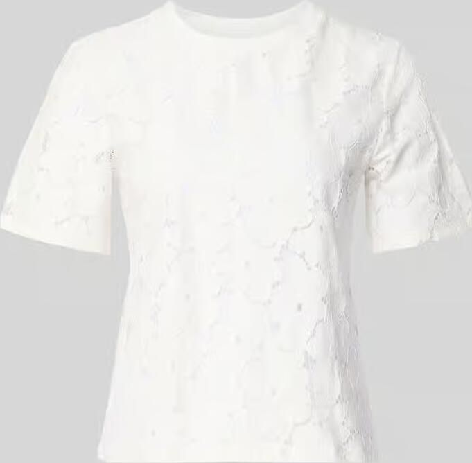 Vero Moda regular fit T-shirt van kant model 'SALLIE' - Foto 2