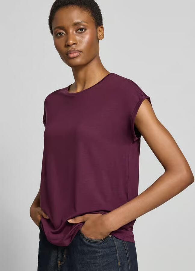 Vero Moda Shirt met ronde hals VMAVA PLAIN SS TOP GAJRS NOOS - Foto 7
