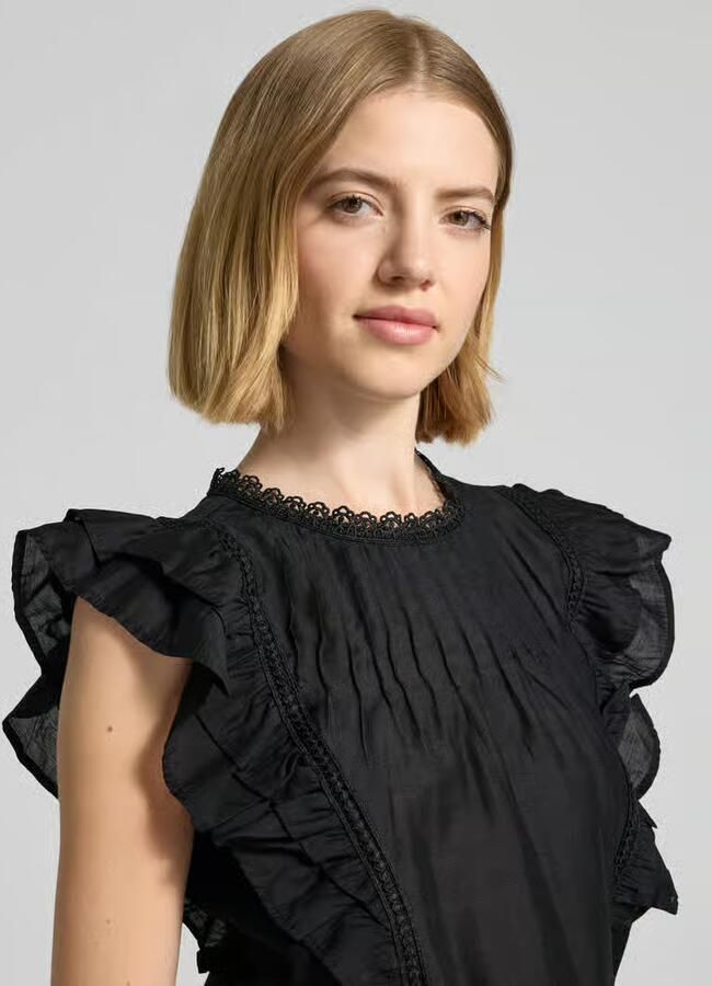Vero Moda regular fit T-shirt van viscosemix model 'BLISS'